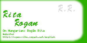rita rogan business card